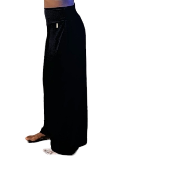 Victoria Secret Pink Elastic High Waisted Navy Blue Flare Pants, Size Large - Picture 4 of 10